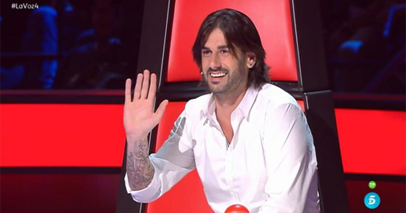 Melendi, en uno de las audiciones a ciegas de La Voz