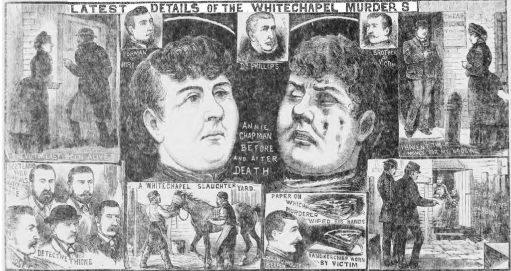 Annie Chapman, drawing from 'The Illustrated Police News'