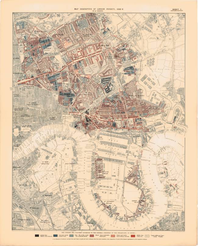 Mapa de Charles Booth, el distrito del East End