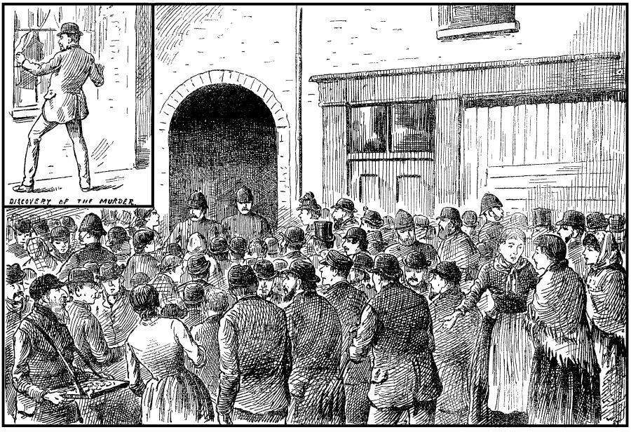 Fotografiando los restos de Mary Jane Kelly. Ilustración publicada en ‘'The Illustrated Police News'
