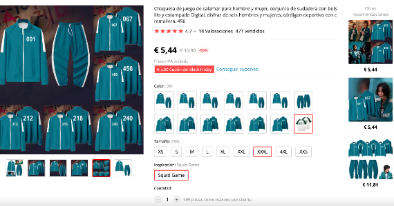 Aliexpress, Instagram, hasta una cuenta de un banco, todo lo que se vincula a la serie acaba siendo una fuente inagotable de negocio. LA REDADA
